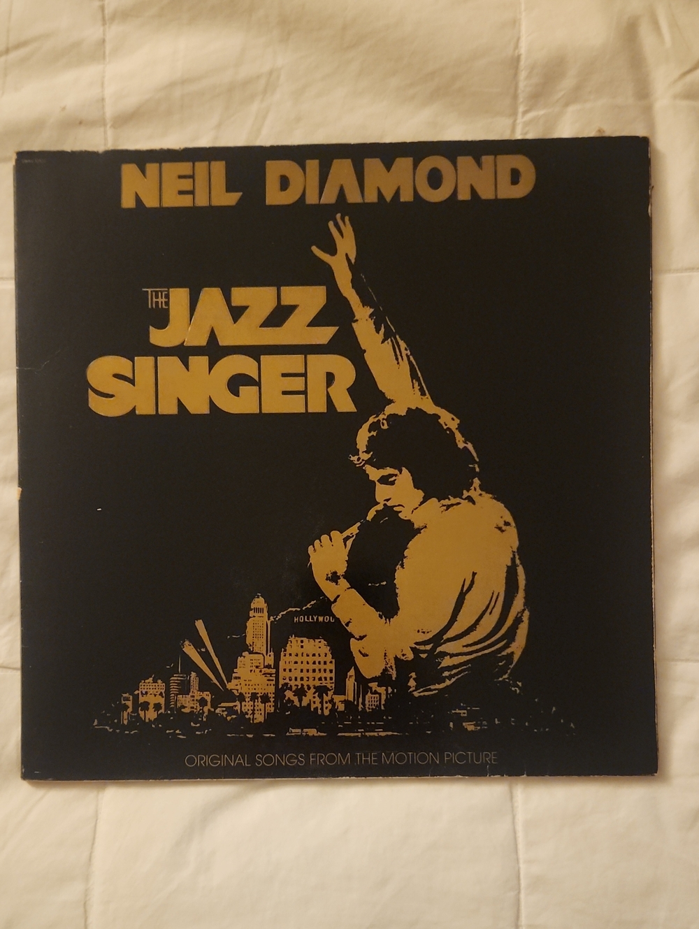 Neil Diamond - The Jazz Singer (Gold on Black) Vinyl Record WALL DISPLAY